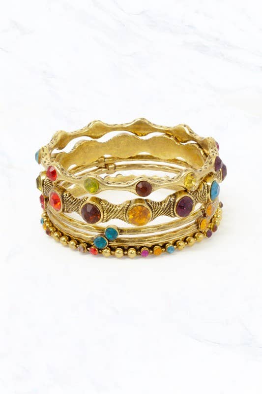 Rhinestones With Metal Bracelet