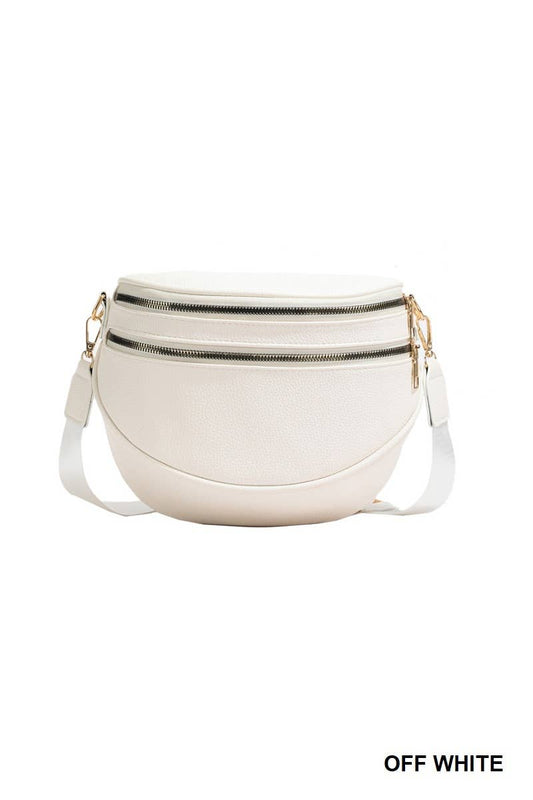 Vegan Leather Multi Pocket Crossbody Chest Bum Bag