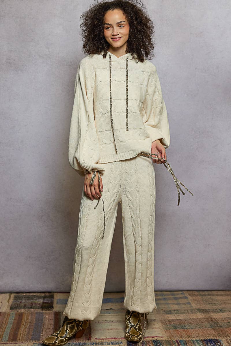 Straight Chenille Adjustable Wrist Sweater Pants