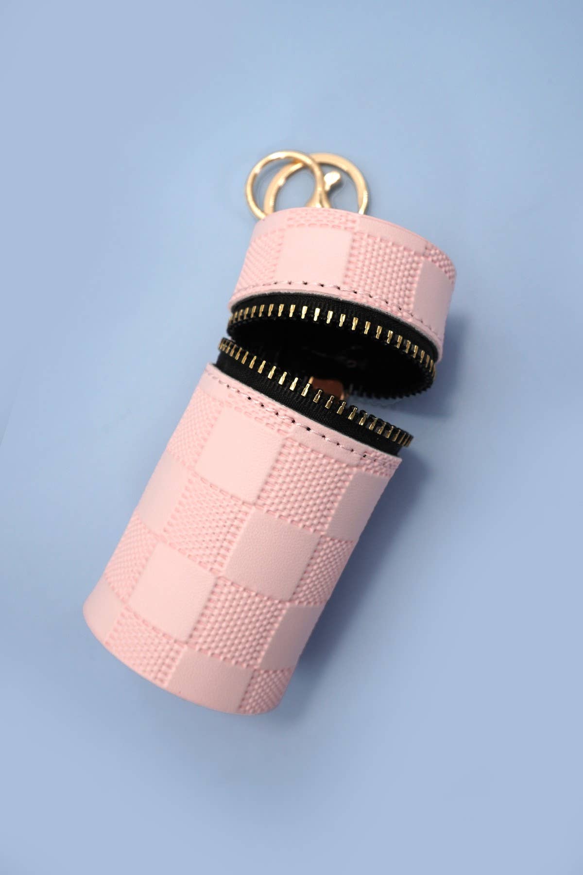 TRENDING VEGAN ROUND LIP BAG POUCH KEYCHAIN