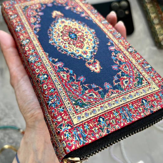 Rug Design Wallet for Women, Boho Wallet, Vegan Wallet