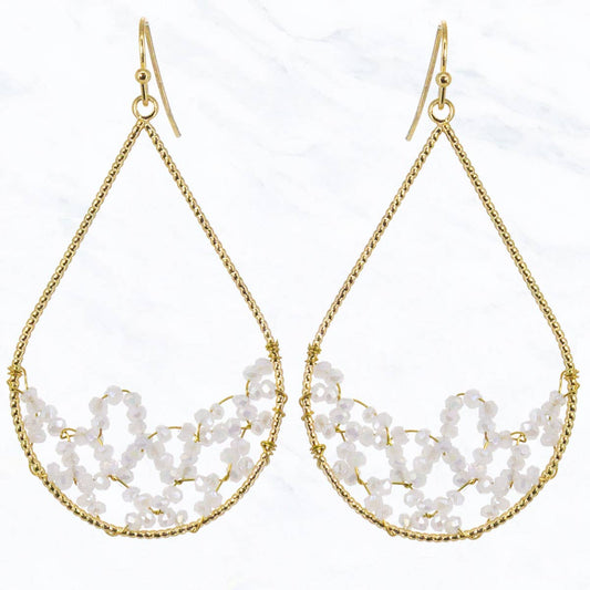 Teardrop Beaded Earrings