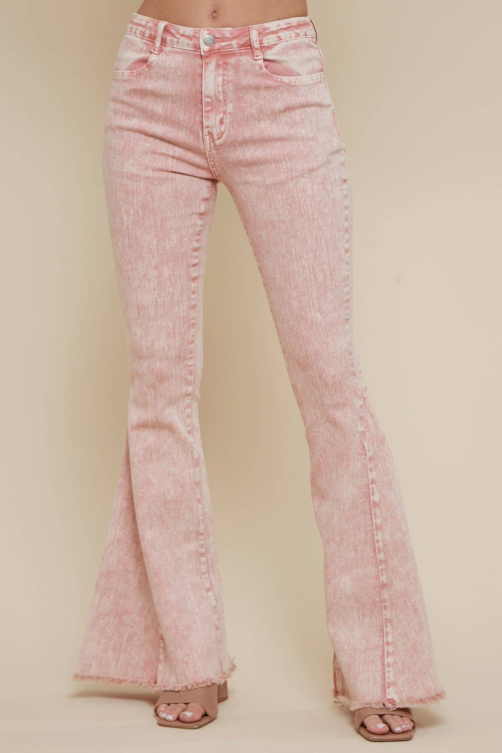 ACID WASHED BELLBOTTOM JEANS