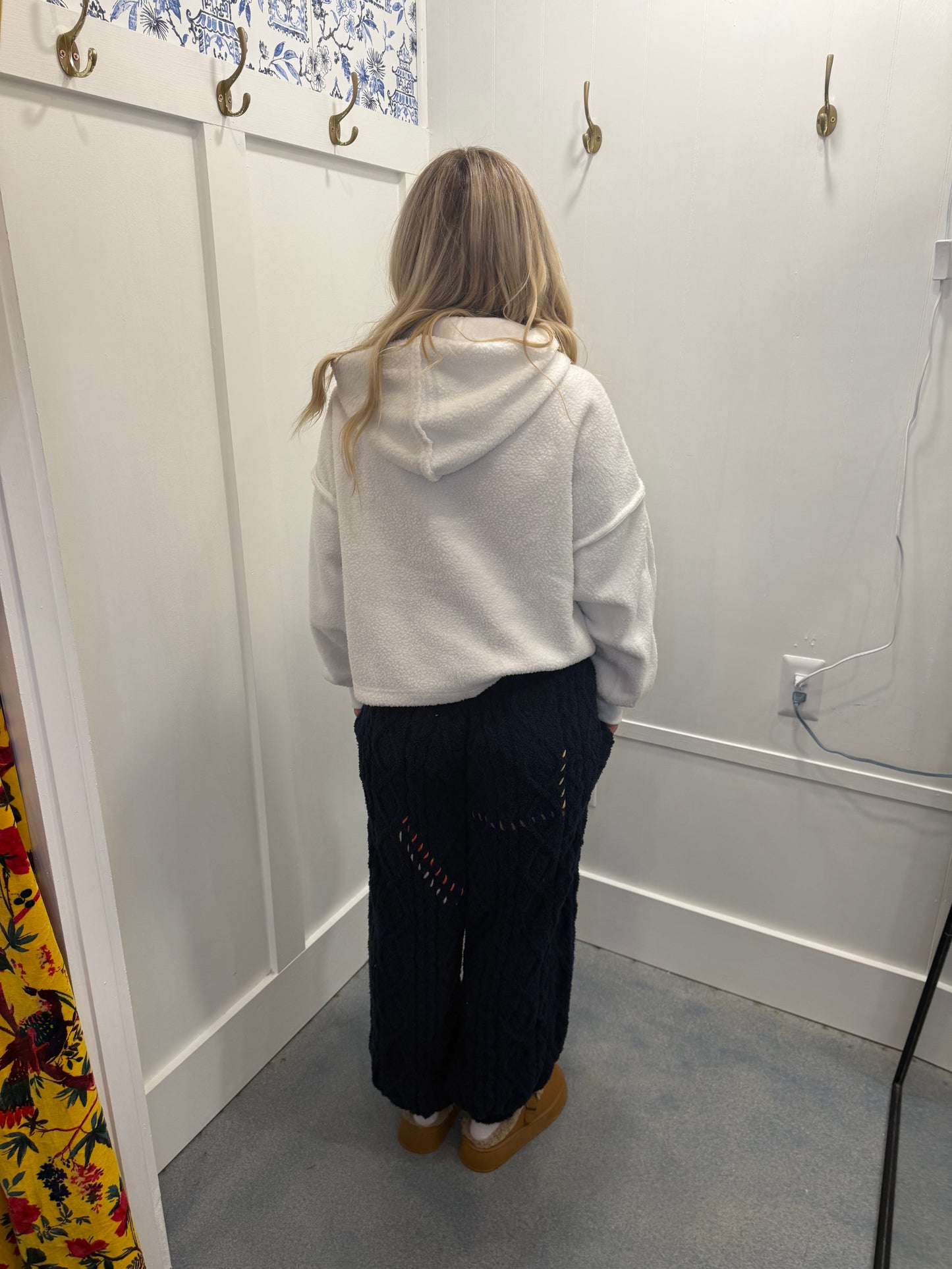 Berber Cozy Stitch Jogger Pants - Soft Textured Relaxed Fit