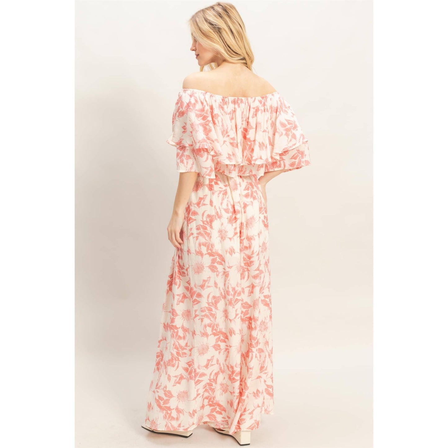 Floral Off-Shoulder Top & Pants Set (Sold As Separates)