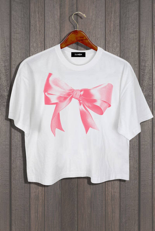 Ribbon Graphic Crop Tee