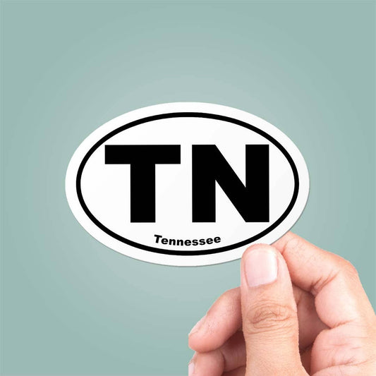 Tennessee TN State Oval Sticker Vinyl Decal