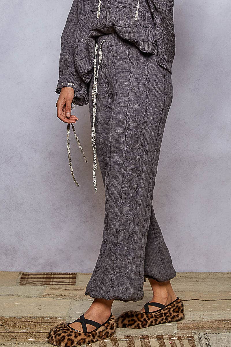 Straight Chenille Adjustable Wrist Sweater Pants