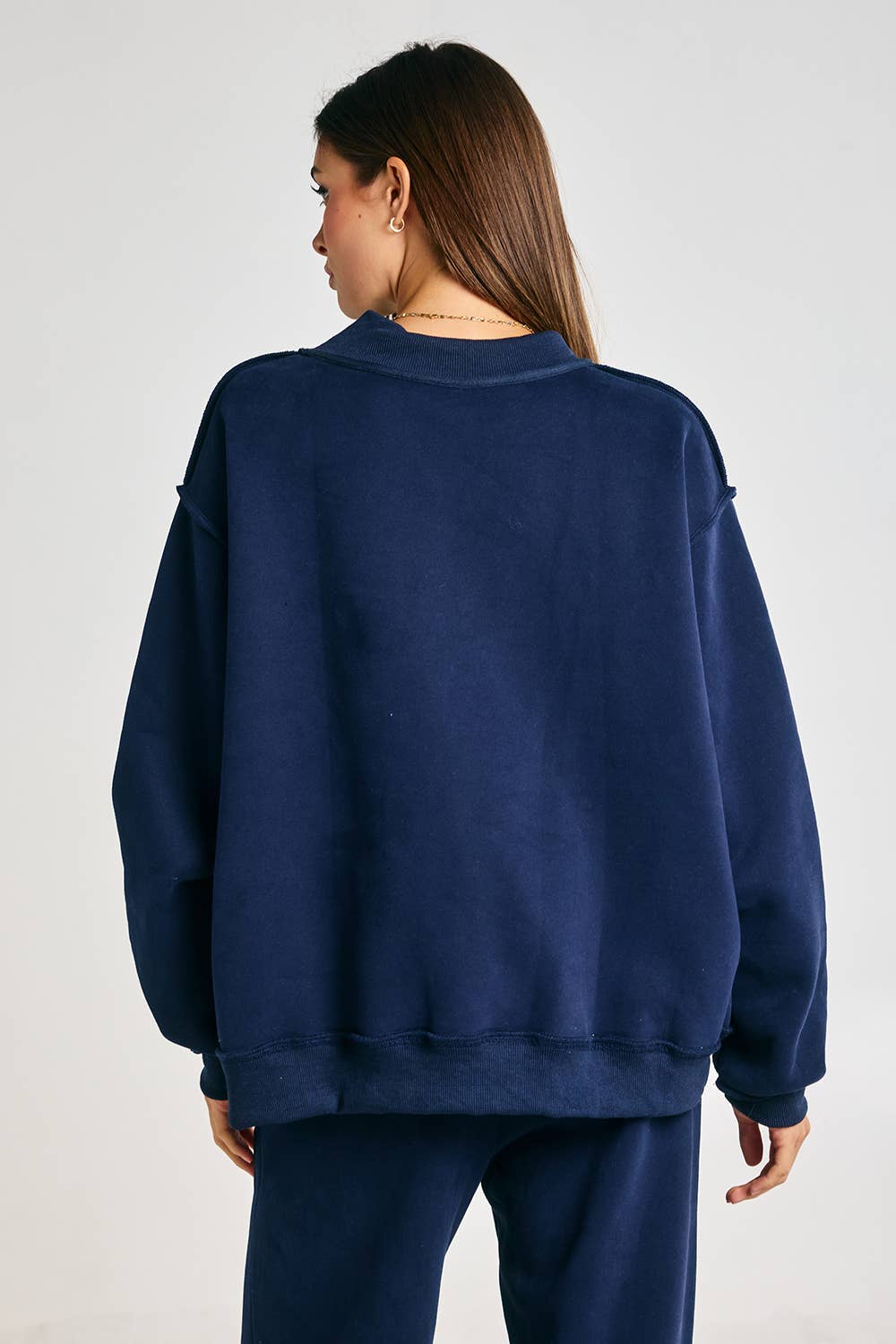 JESUS Embroidered Mock-neck Sweatshirt