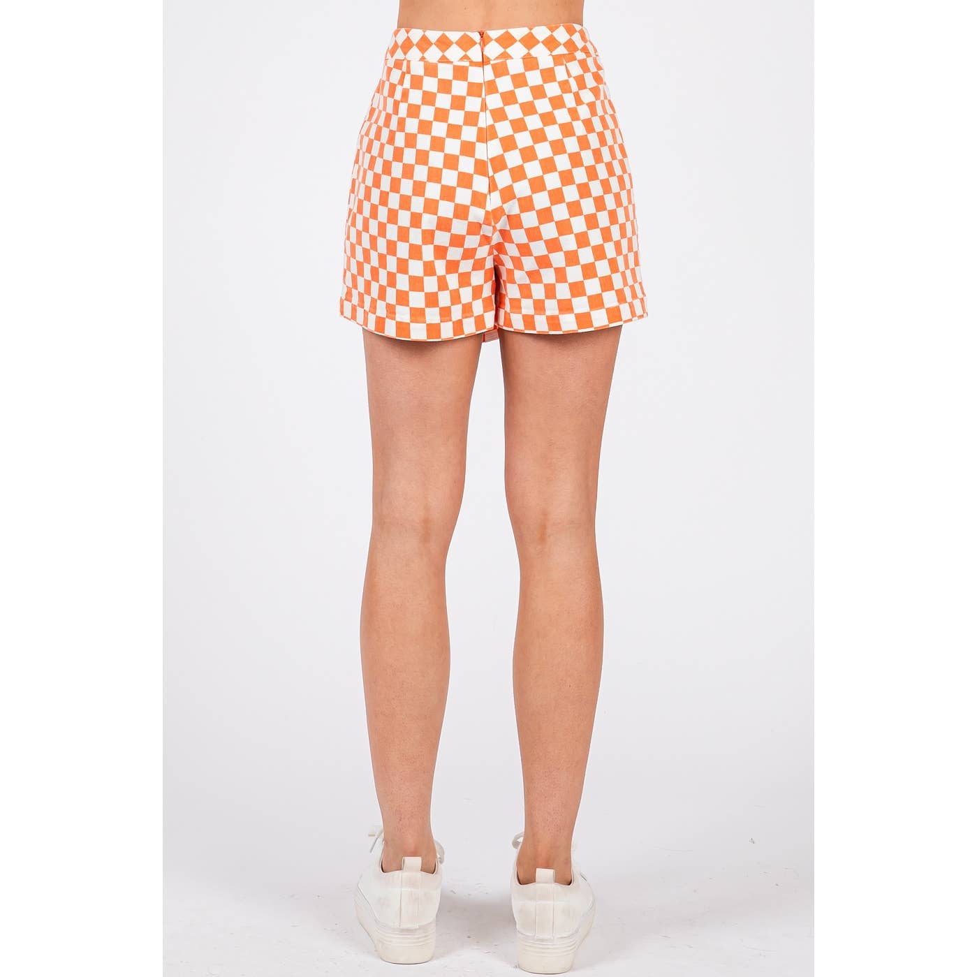 GAME DAY CHECKERED OVERLAY WRAP FRONT MINI SKORT