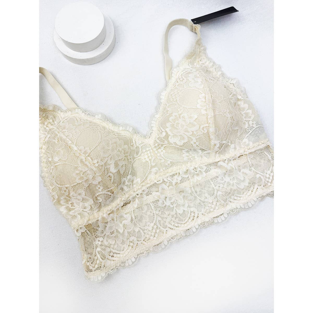 Floral Lace Bralette with Adjustable Straps