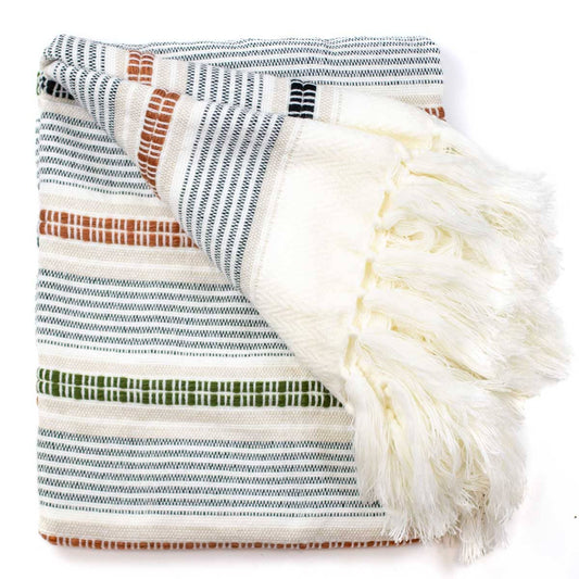 Melshire Throw   Cream/Multi   50x60