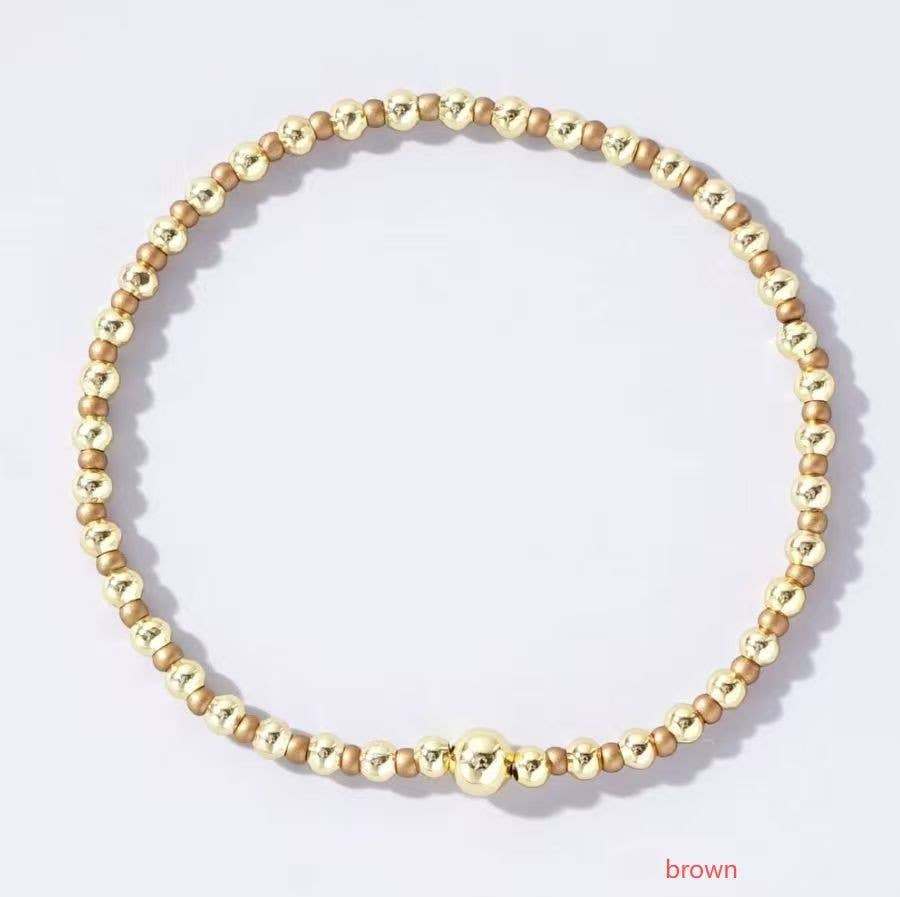 BOHO COLORFUL BALL BEADED BRACELET