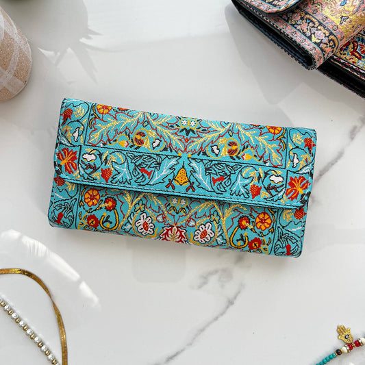 Turquoise Wallet for Women, Handcrafted Wallet Women, Boho T