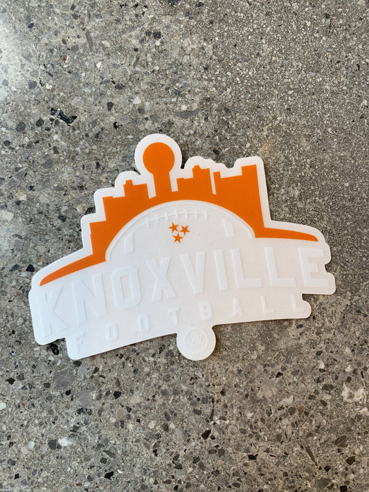 The Knoxville Skyline Football Sticker