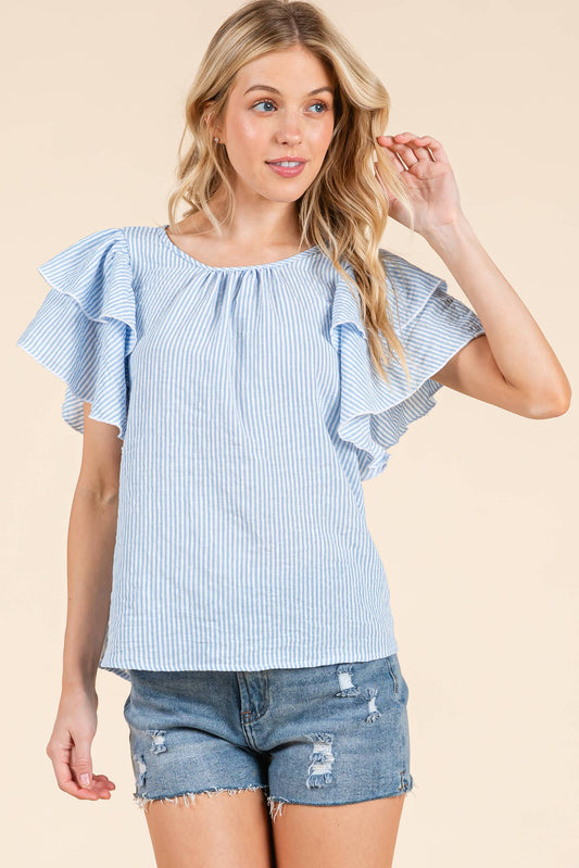 Ruffle Sleeve Breeze Top