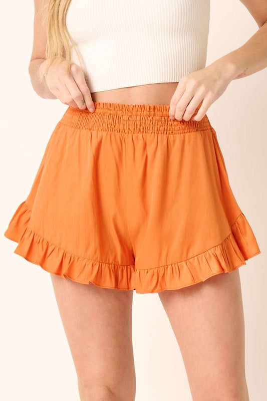 RUFFLE DETAIL SHORTS