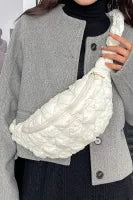 Nylon Leisure Style Puffy Crossbody Bag