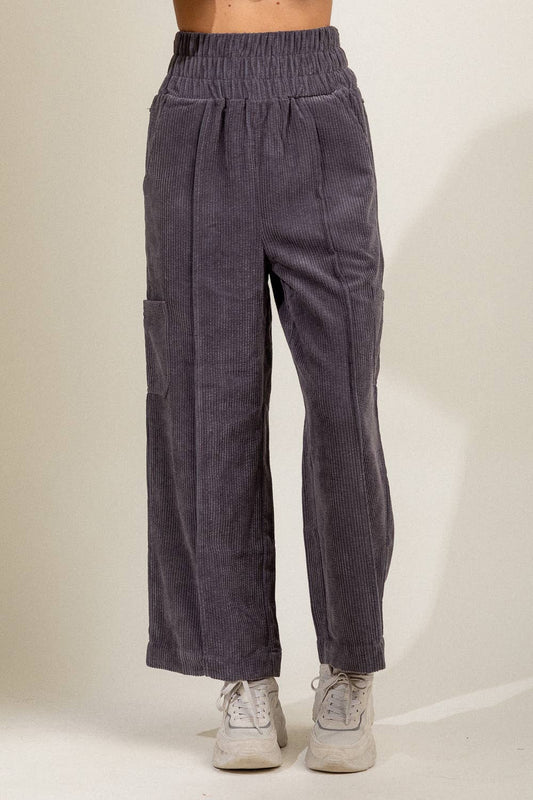 Corduroy wide leg pants