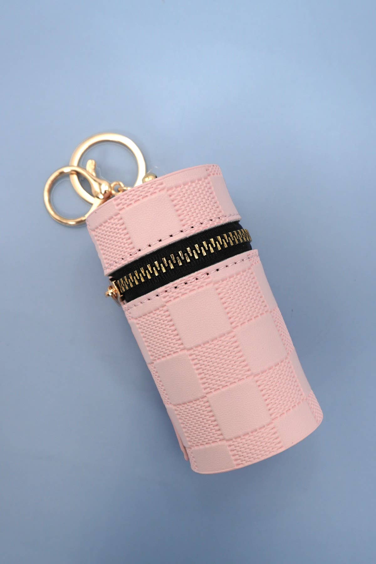TRENDING VEGAN ROUND LIP BAG POUCH KEYCHAIN