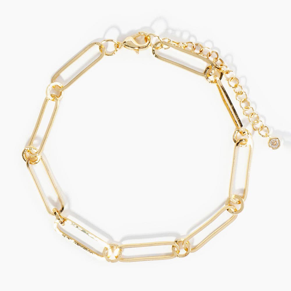 Gold Dipped Paperclip Chain Anklet