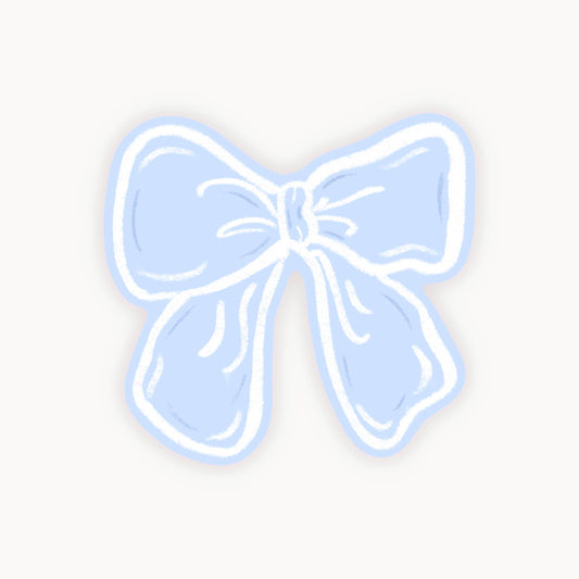 Blue Bow Sticker