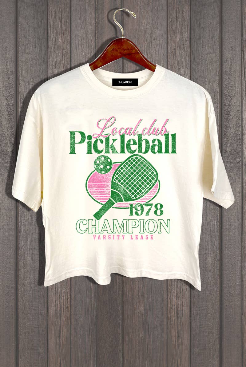 Local Club Pickleball League Graphic Crop Tee