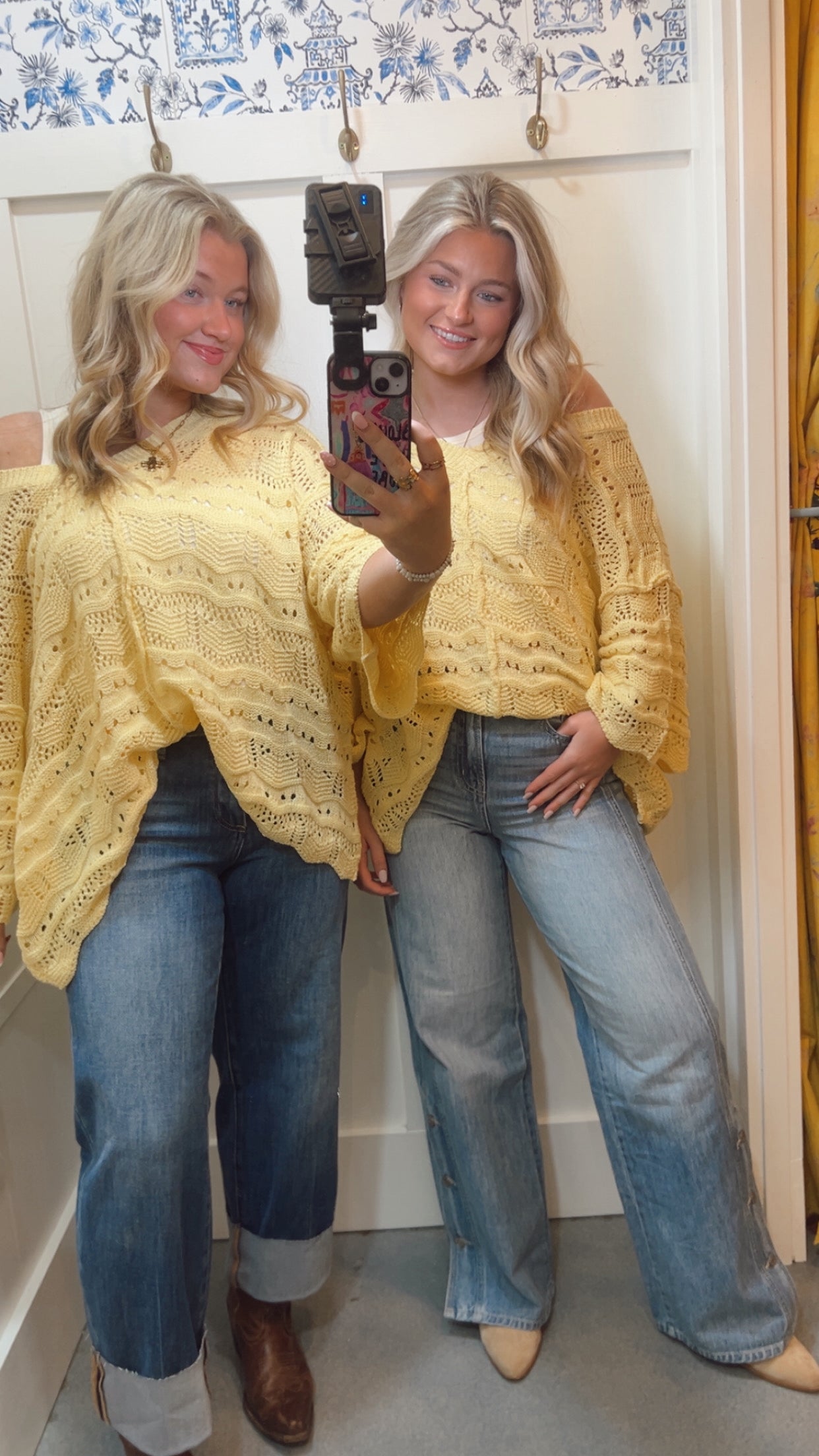 Open Knit V-Neck Oversized Short Sleeve Sweater Top