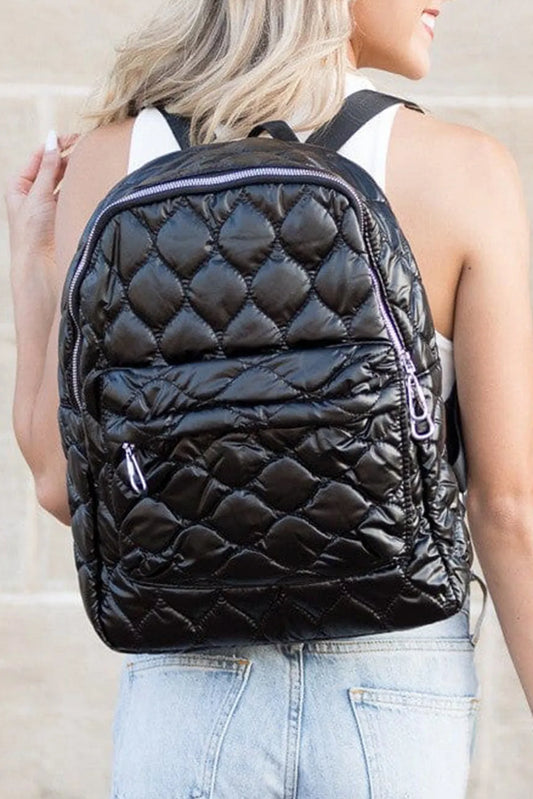 Quilted Large Capacity Functional Backpack