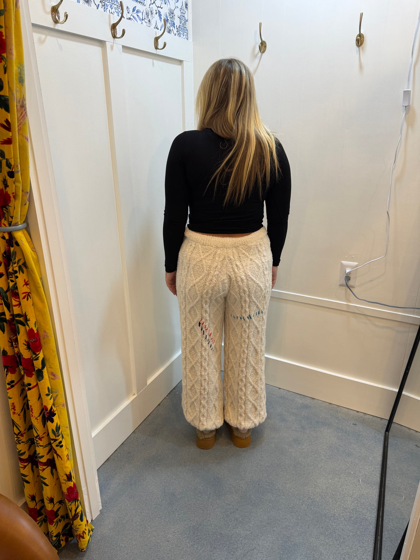 Berber Cozy Stitch Jogger Pants - Soft Textured Relaxed Fit