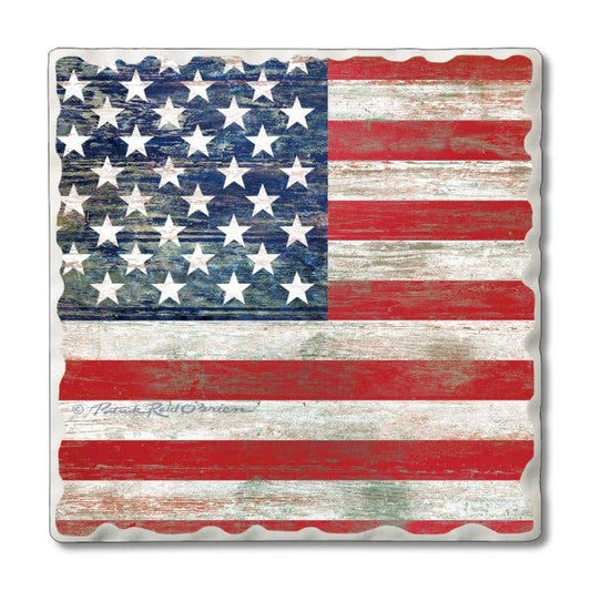 Americana Absorbent Tumbled Tile Coaster 4pk