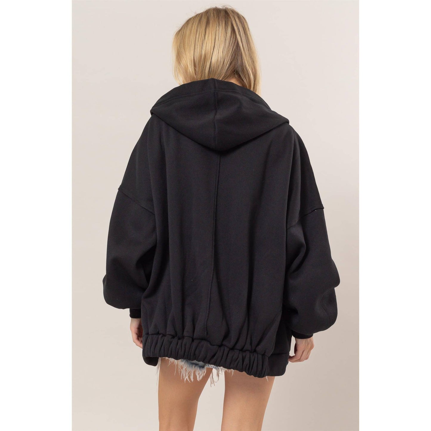 French Terry Oversized Hood Jacket