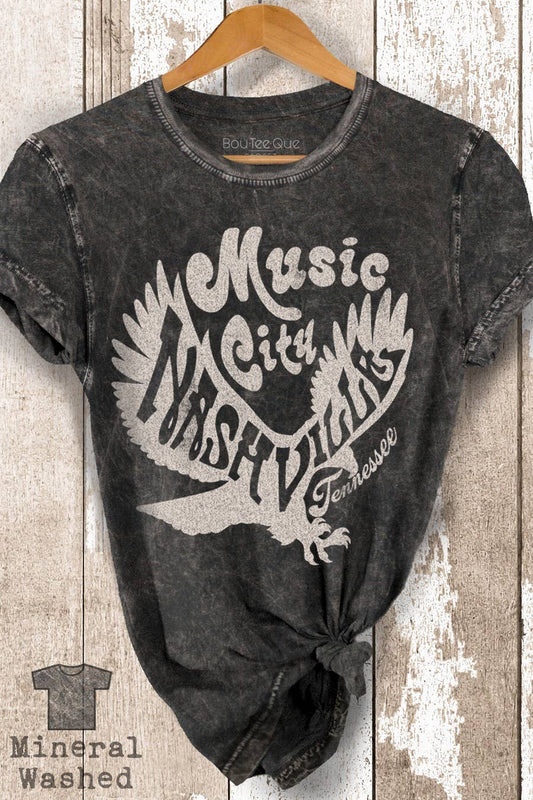 Mineral Wash Relaxed Fit - MUSIC CITY