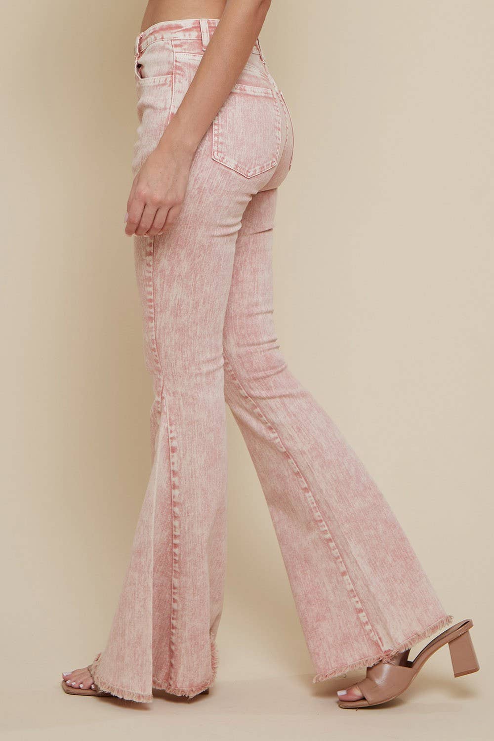 ACID WASHED BELLBOTTOM JEANS