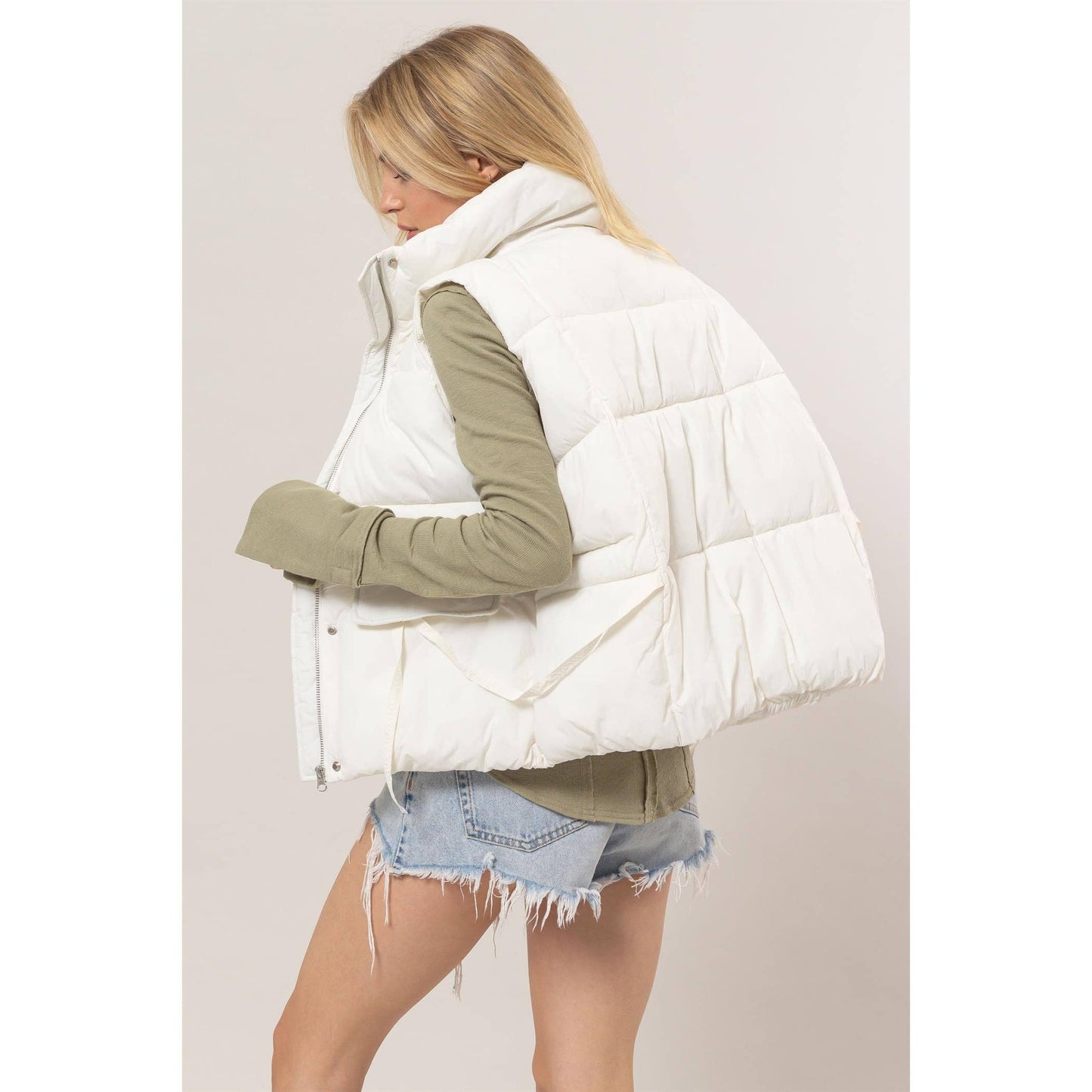 Placket Puffer Vest