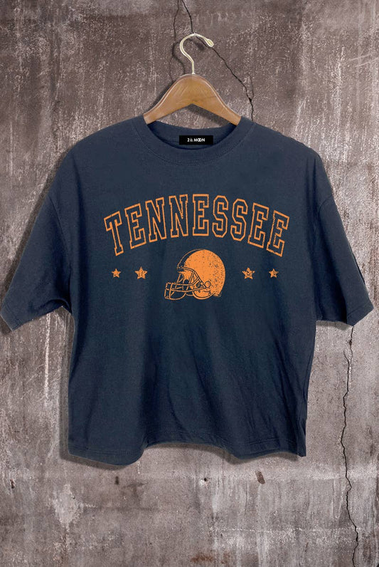 Giving Tennessee Football Graphic Crop Tee