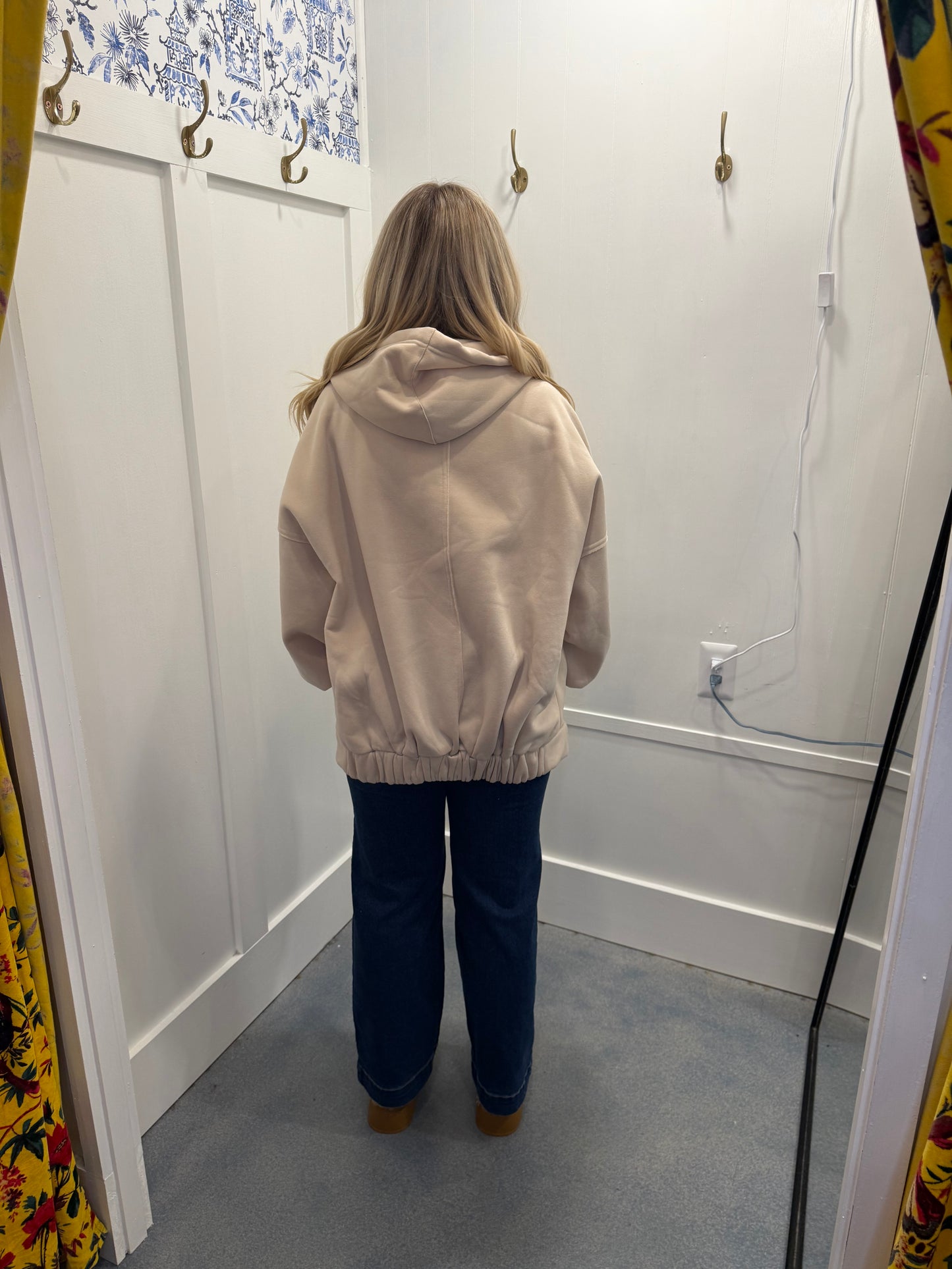 French Terry Oversized Hood Jacket