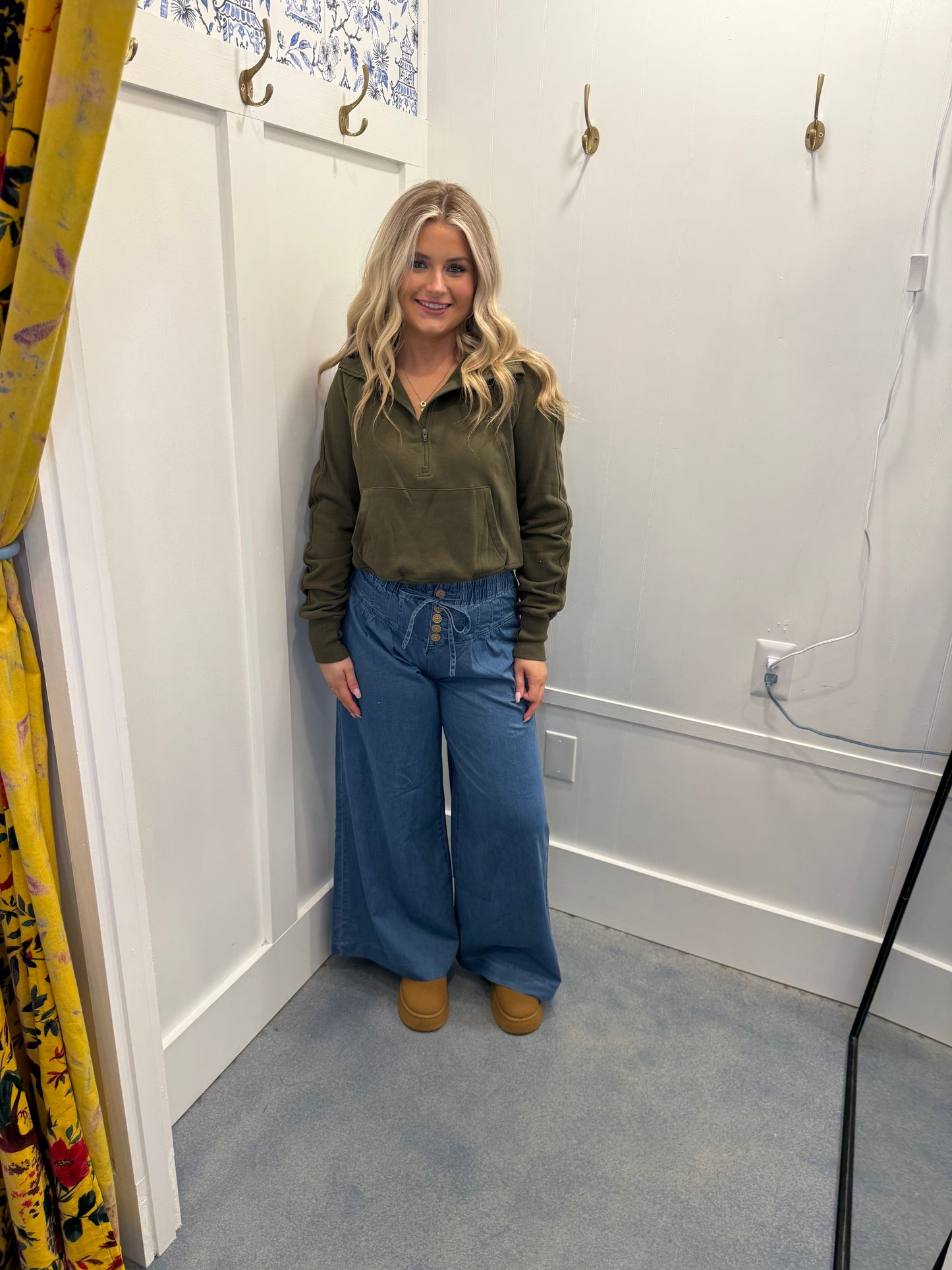 Fleece Lined Zip Up Stand Collar Thumbhole Sleeve Sweatshirt