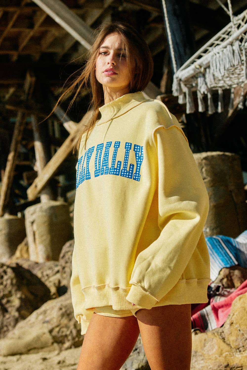 DILLYDALLY | Reversible Mockneck Sweatshirt