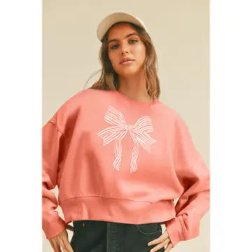 Bow Graphic Sweatshirt