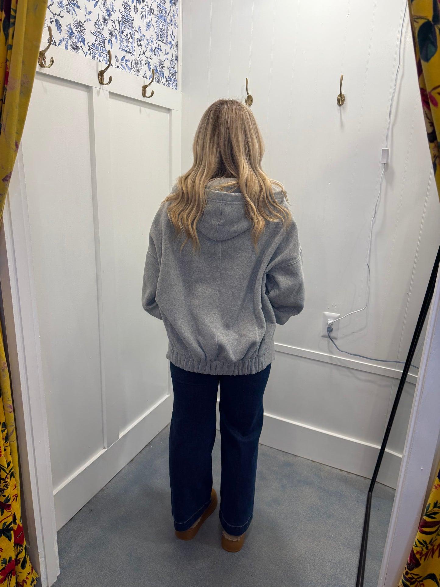 French Terry Oversized Hood Jacket