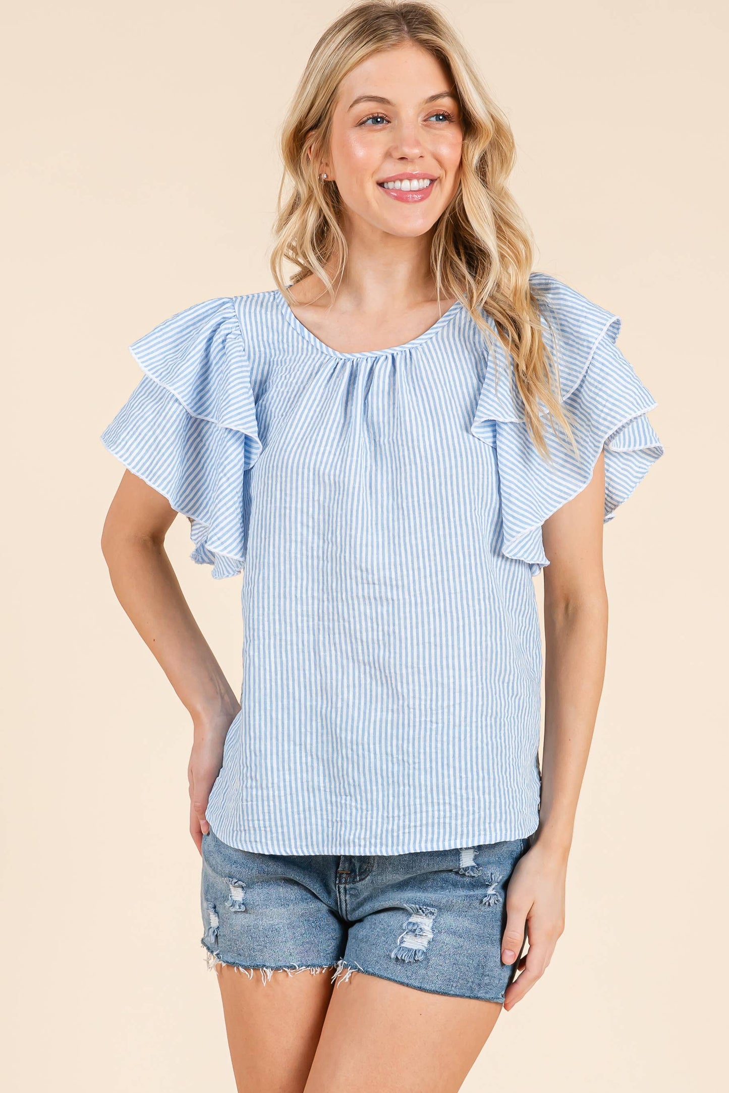 Ruffle Sleeve Breeze Top