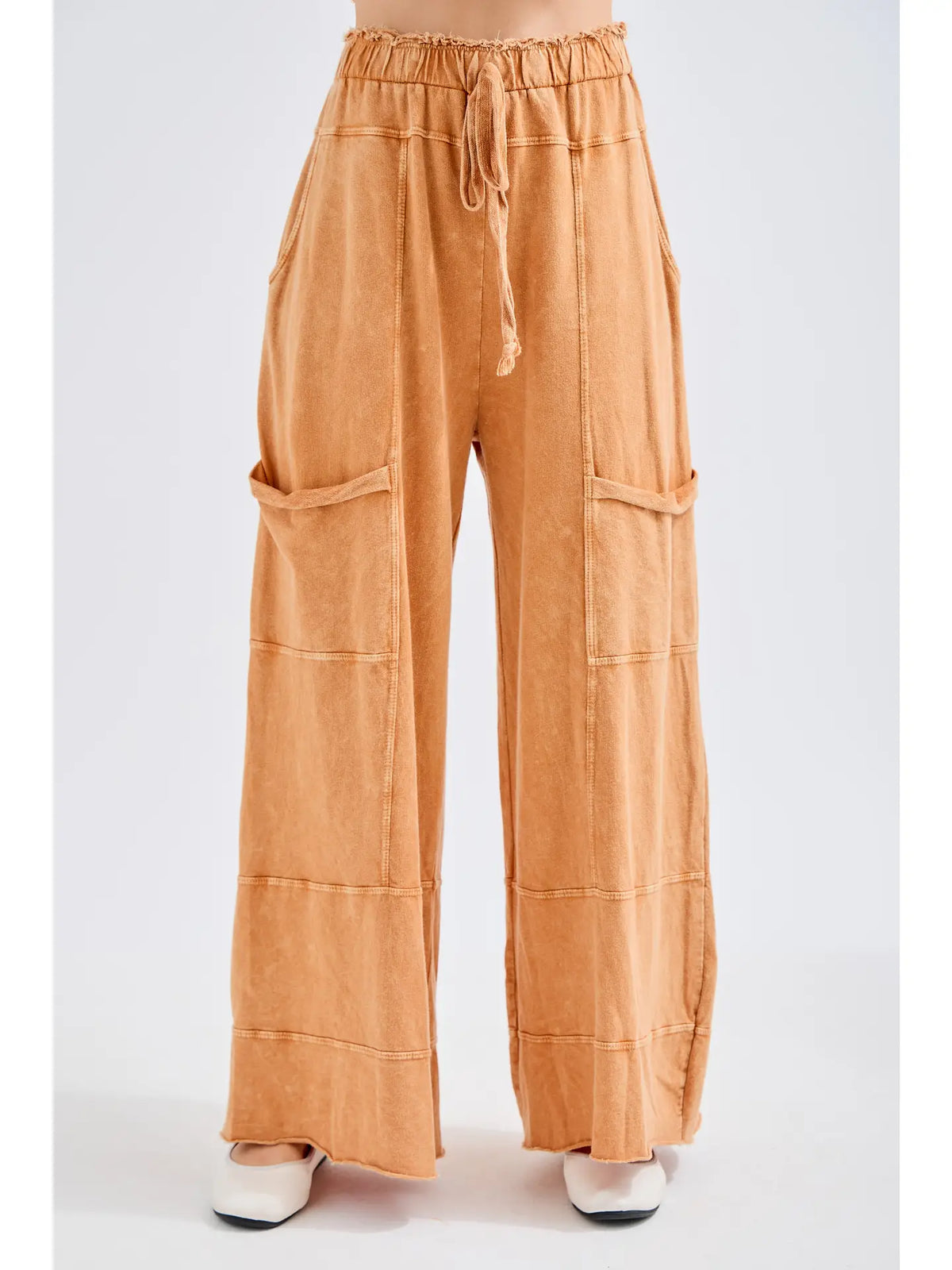 BEST Mineral Wash Wide Leg Cropped Pants