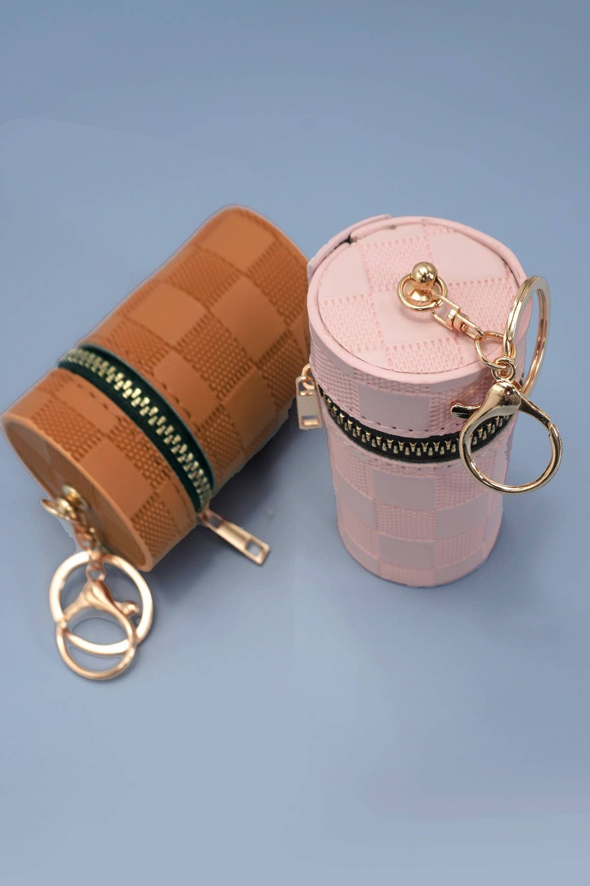 TRENDING VEGAN ROUND LIP BAG POUCH KEYCHAIN