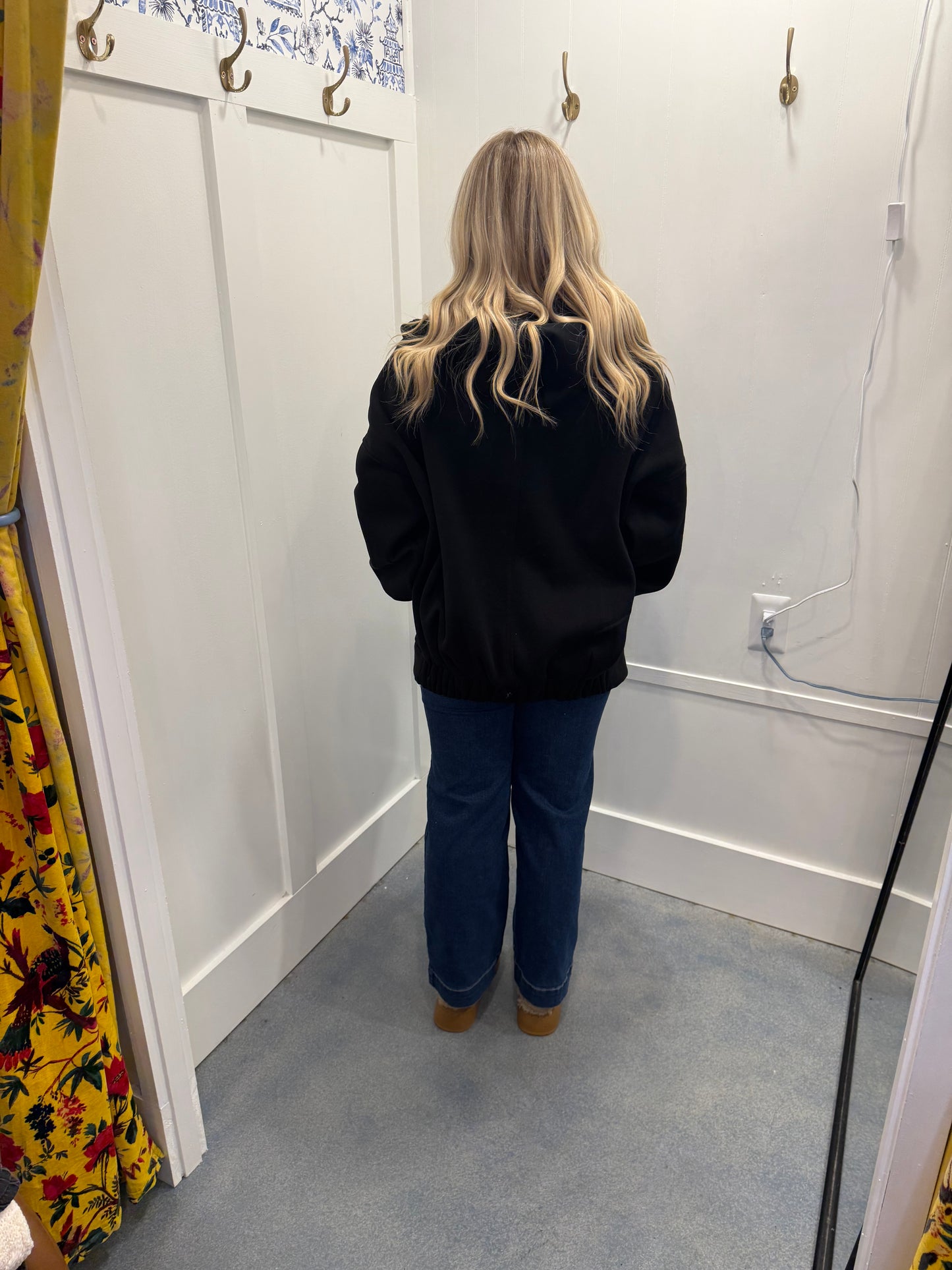 French Terry Oversized Hood Jacket