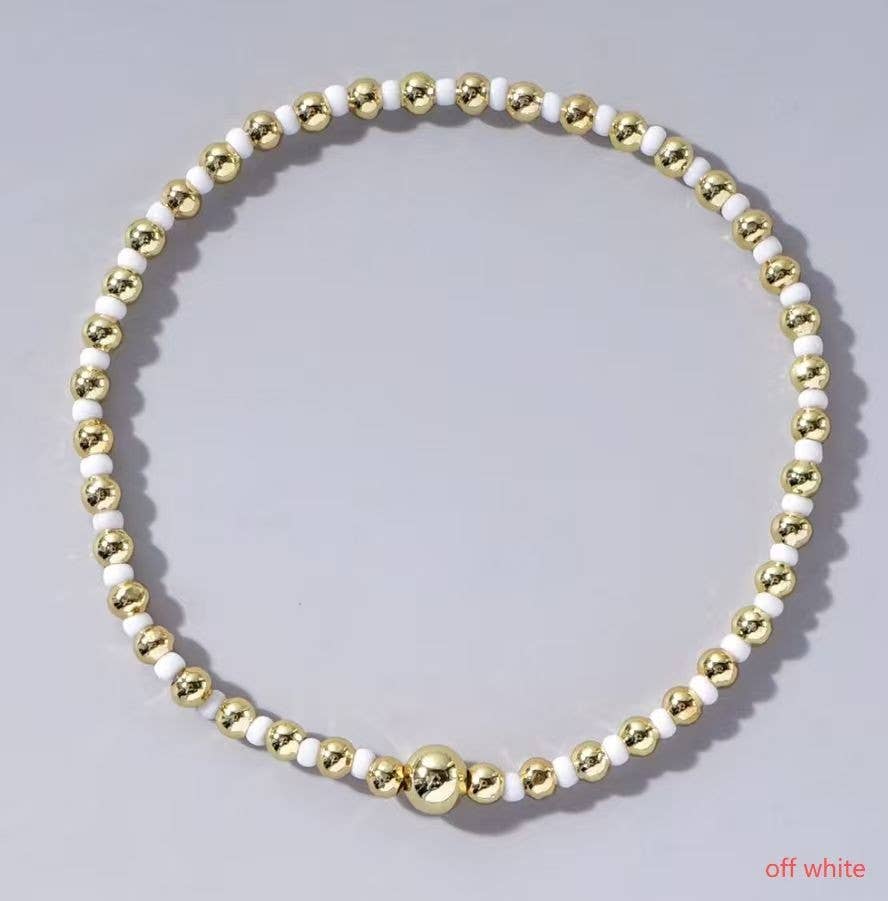 BOHO COLORFUL BALL BEADED BRACELET