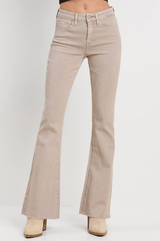 High Rise Taupe Flare