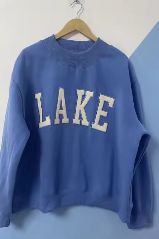 LAKE Embroidered Mockneck/Shorts Set