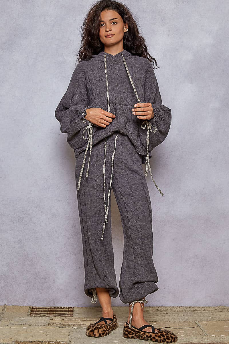 Straight Chenille Adjustable Wrist Sweater Pants