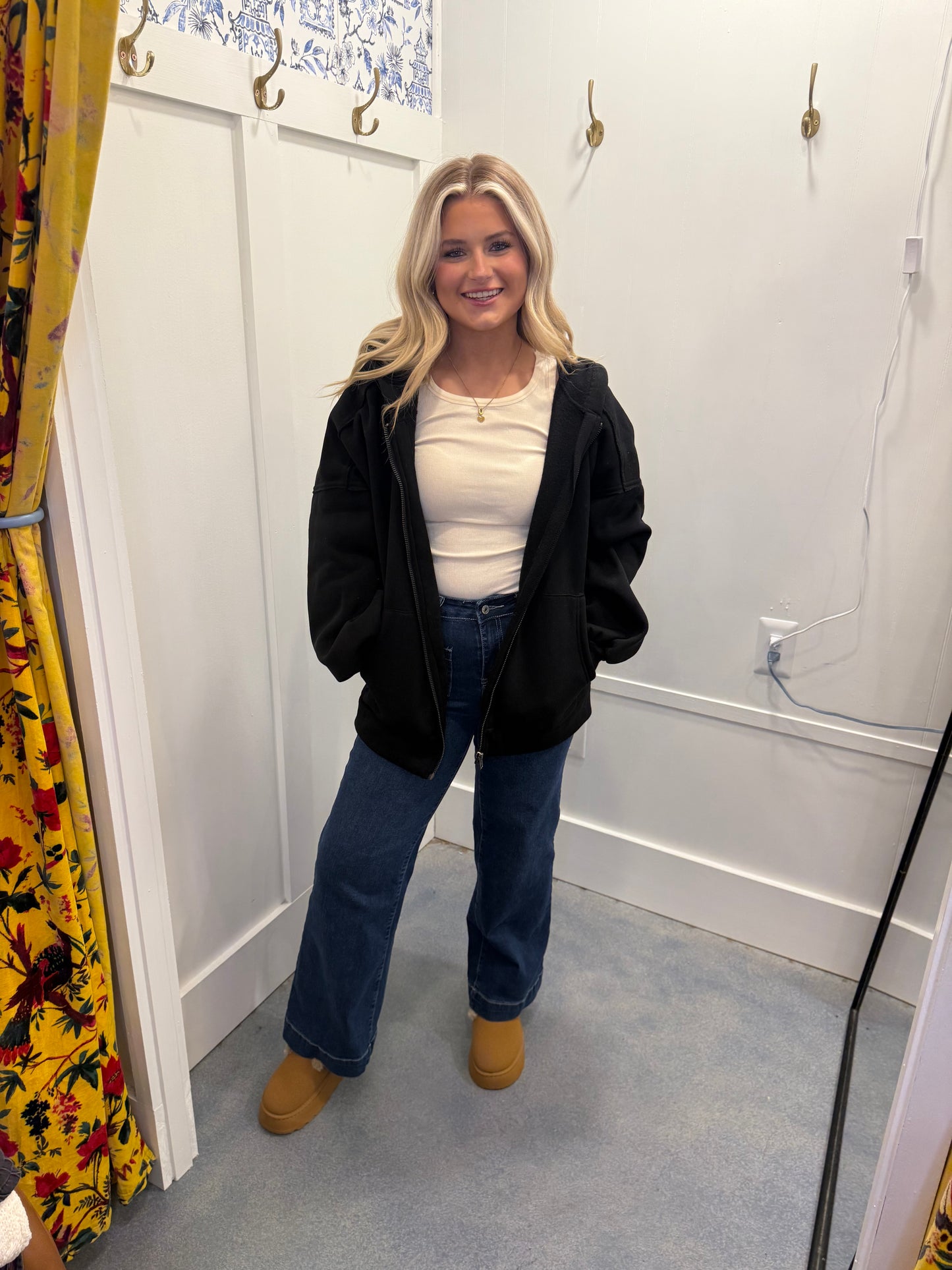 French Terry Oversized Hood Jacket